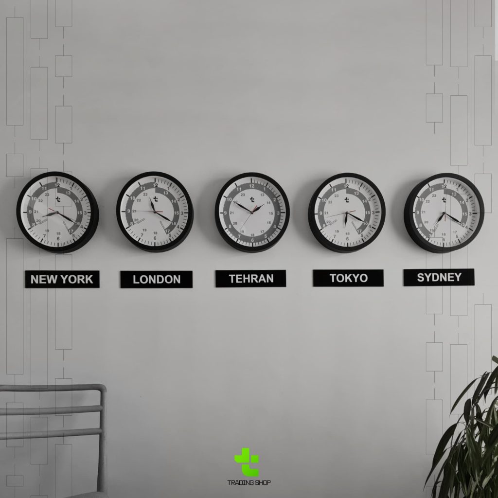 ساعت دیواری فارکس 5 شهر توکیو، نیویورک، لندن،سیدنی یا تهران